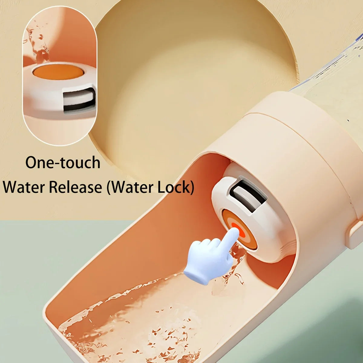 Portable Dog Water Bottle with Food Container